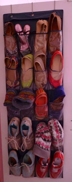 My shoe organiser - I even managed to fit my slippers in!
