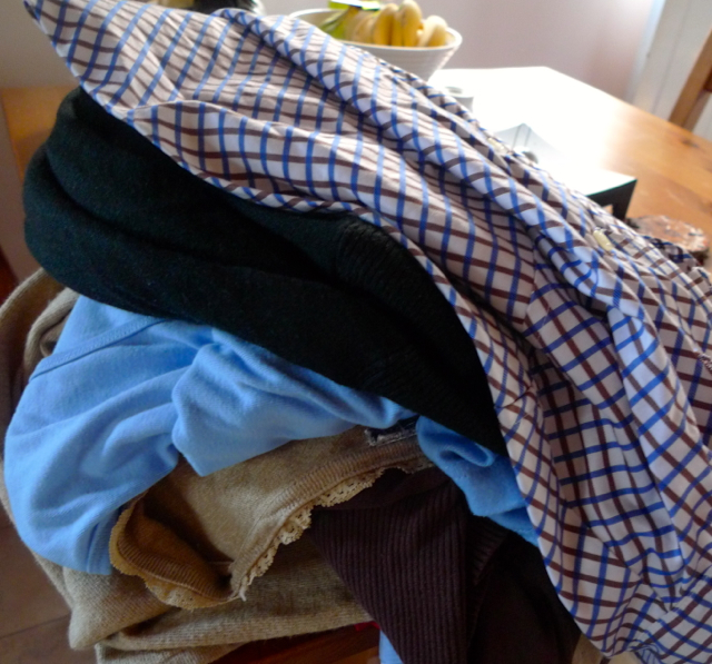 A pile of old clothes ready to be turned into new clothes!